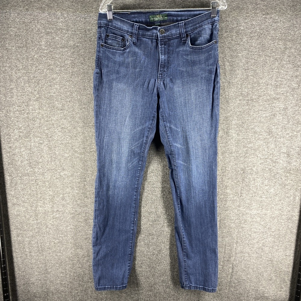 Ralph Lauren Jeans Womens 10 Blue Mid Rise Western Preppy